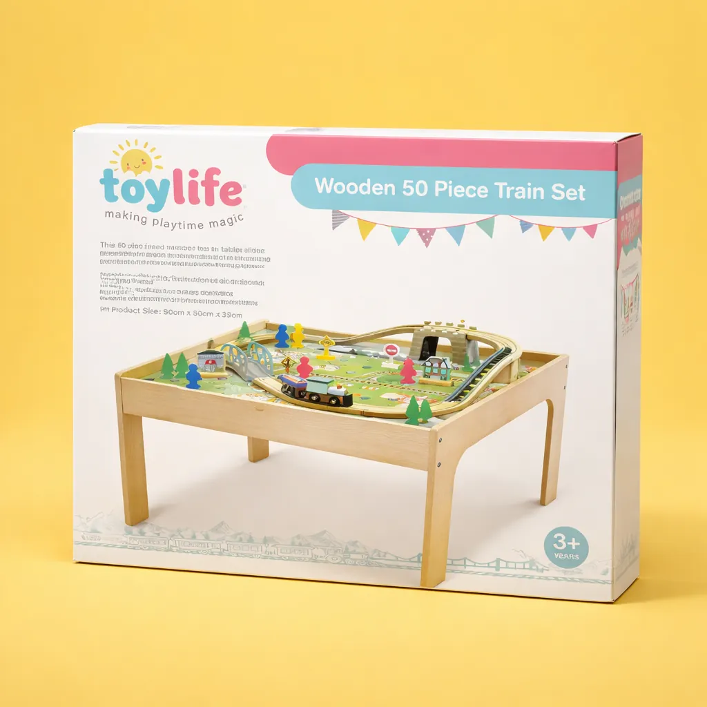 Детско дървено влакче с маса “ Toylife”